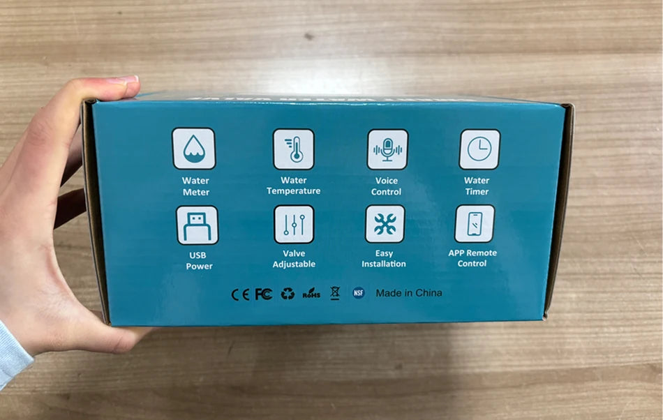 Zigbee Or WiFi Tuya Smart Water Valve Water Meter Water Flow Rate Consumption Temperature Display Smart Life Control Irrigation
