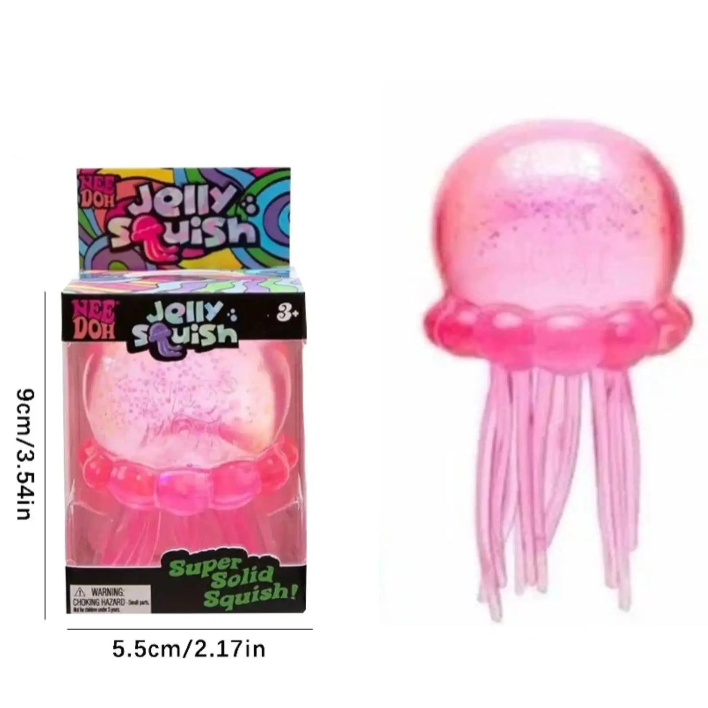 Colorful Jellyfish Maltose Squishy Toy, Anti-Stress Squeeze Fidget Toy for Office