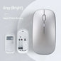 Battery-Powered Wireless Mouse Slim Bluetooth-compatible Computer Mice Portable Cordless Mouse for iPad Laptop Desktop Tablet