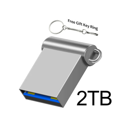Mini USB 3.0 Pendrive 1TB 512GB 128GB Silvery External Storage Metal Memory Flash Drive USB Storage Key Pen Drive For Computer