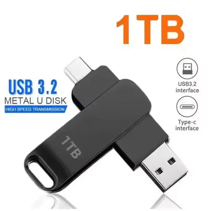 Lenovo 16TB USB 3.2 Flash Drives High Speed Transfer Metal Pendrive Memory Card Pendrive Flash Disk Memoria Waterproof Stick