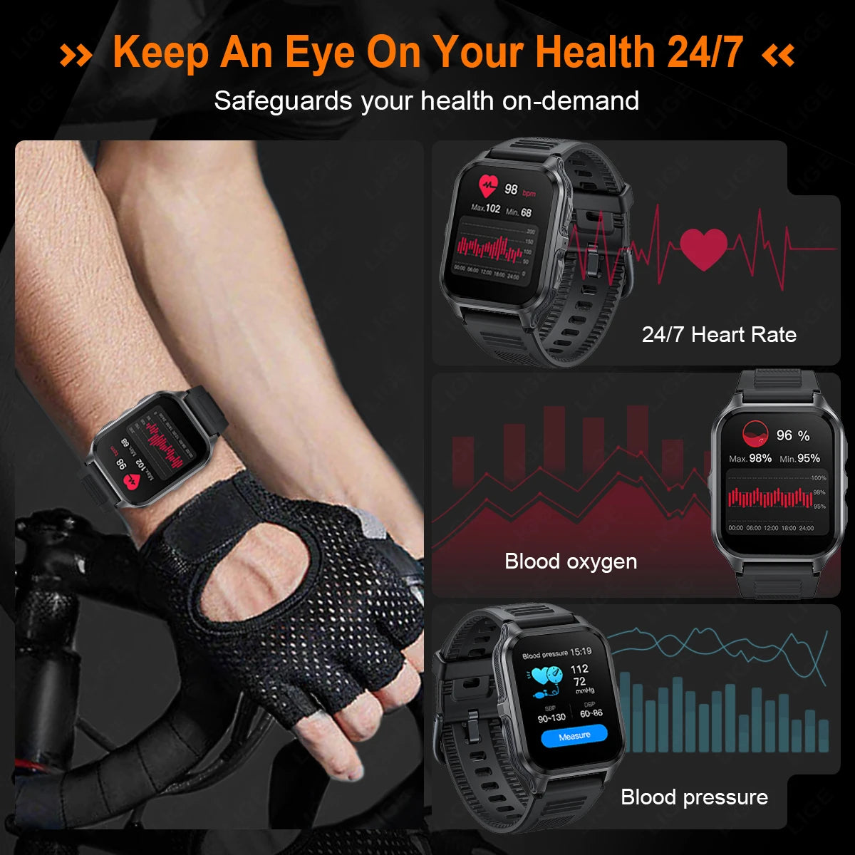 2026 Męski Zewnętrzny Smartwatch Monitor Zdrowia Wojskowy Bezprzewodowe Połączenia Fitness Wodoodporny Sportowy Smartwatch Na Telefony IOS Android