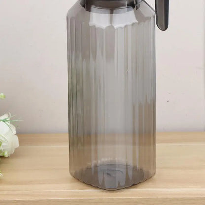 1.1L Large Capacity Ribbed Pitcher With Lid And Handle Transparent Water Jug Drink Storage Pot For Home And Office Use