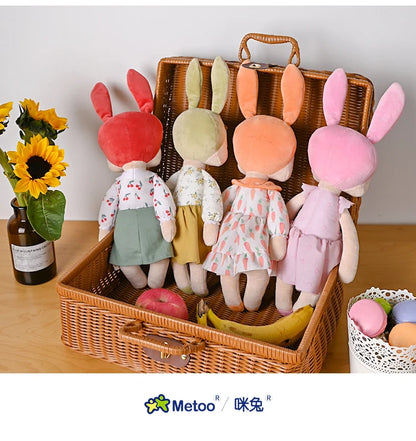 Original Metoo 35cm Angela Pastoral Style Bunny Plushie Doll Child Hug Soft Stuffed Toys For Baby and Kids Birthday Gifts
