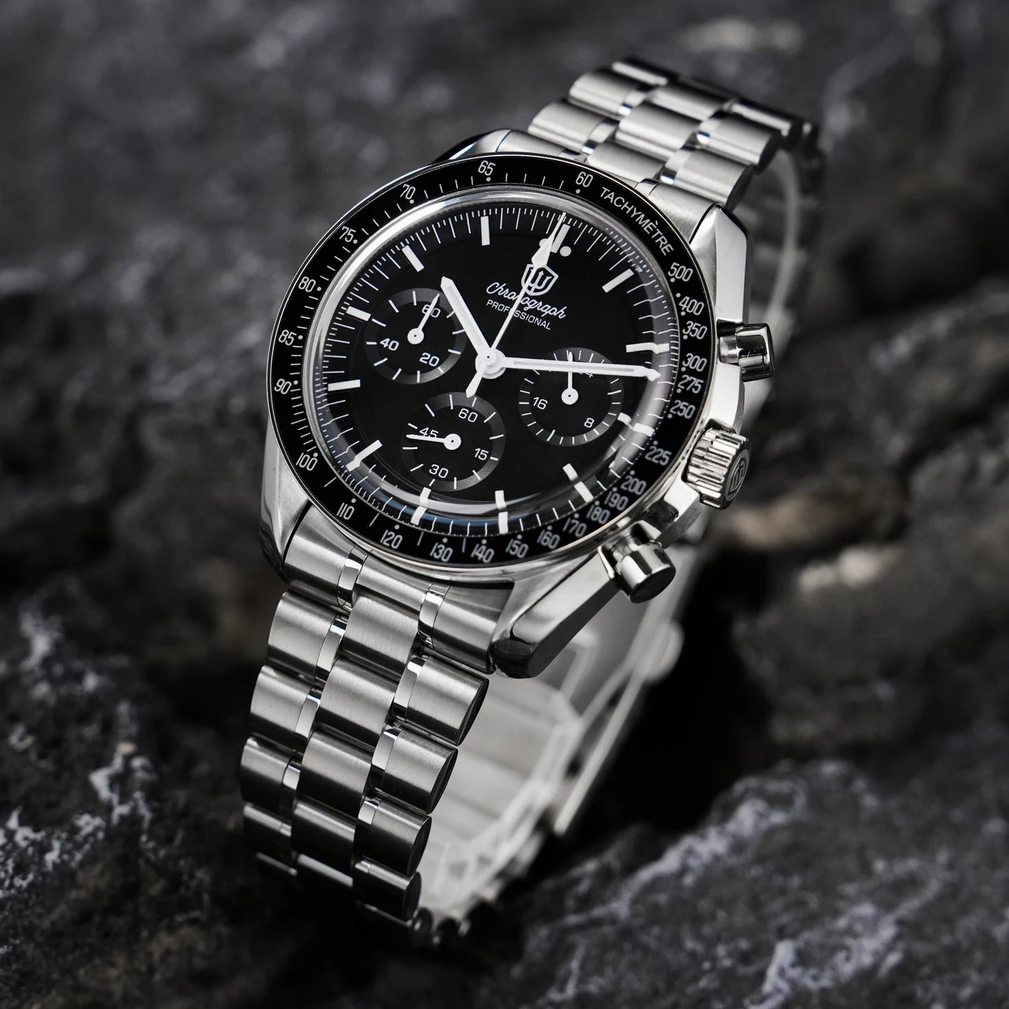 Watchdives WD1863 Quartz Watch VK63 Chronograph Movement Bubble Sapphire Crystal 10Bar Waterproof Luminous 39mm Vintage Watches
