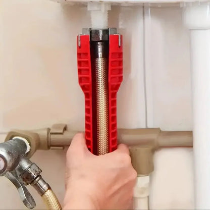 5/8/14 in 1 Multifunction Sink Faucet Wrench Plumbing Double Head Water Pipe Spanner Kit Hand Repair Tool for Bathroom Kitchen