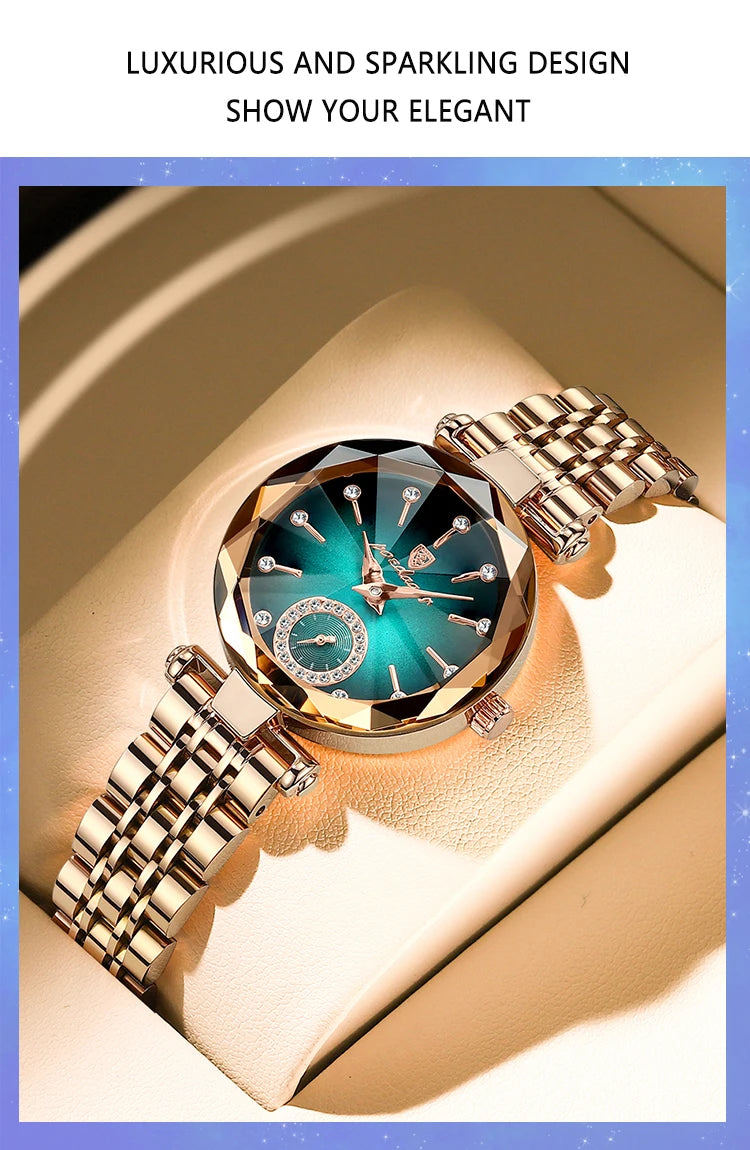 POEDAGAR Elegant Ladies Wristwatch Waterproof Stainless Steel Luxury Watch for Woman High Quality Fashion Women's Quartz Watches