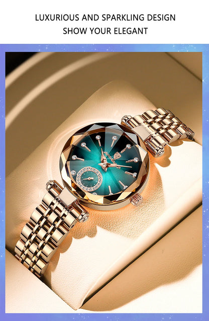 POEDAGAR Elegant Ladies Wristwatch Waterproof Stainless Steel Luxury Watch for Woman High Quality Fashion Women's Quartz Watches
