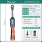 MOVECRAB Series Digital Torque Wrench 1.5-340N.m 2% Accuracy Preset Values with Buzzer, LED Flash & HandleVibration Notification