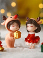 Mini Christmas Couple Figurines Cute DIY Micro Landscape Ornaments Desktop Decoration Accessories Table Decor
