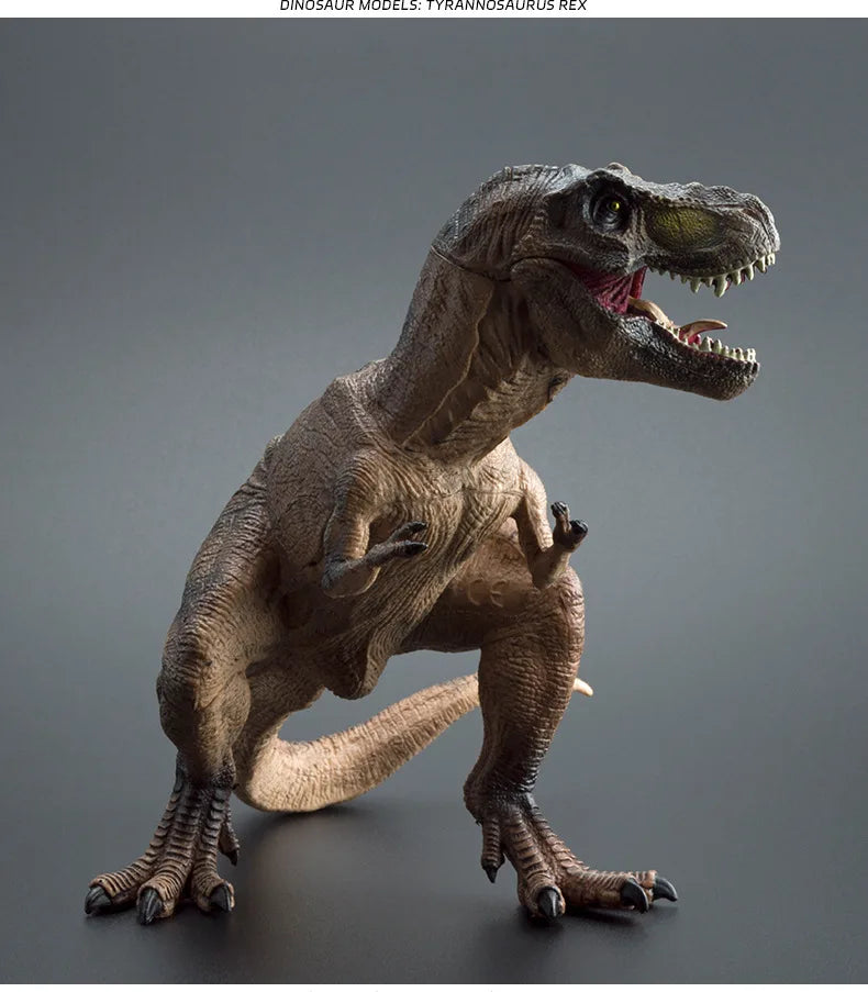 Large-Sized Tyrannosaurus Rex Dinosaur Model Realistic Solid Rubber Hand Puppet Jurassic Figurine - Decorative Gift for Kids And
