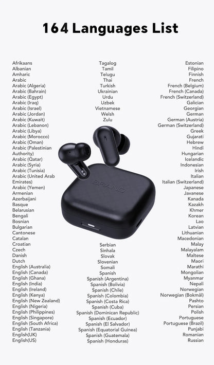 G16Pro AI Translator Earbuds 164 Languages Real Time 2-Way Translation Bluetooth Noise Cancelling HD Call for Trip