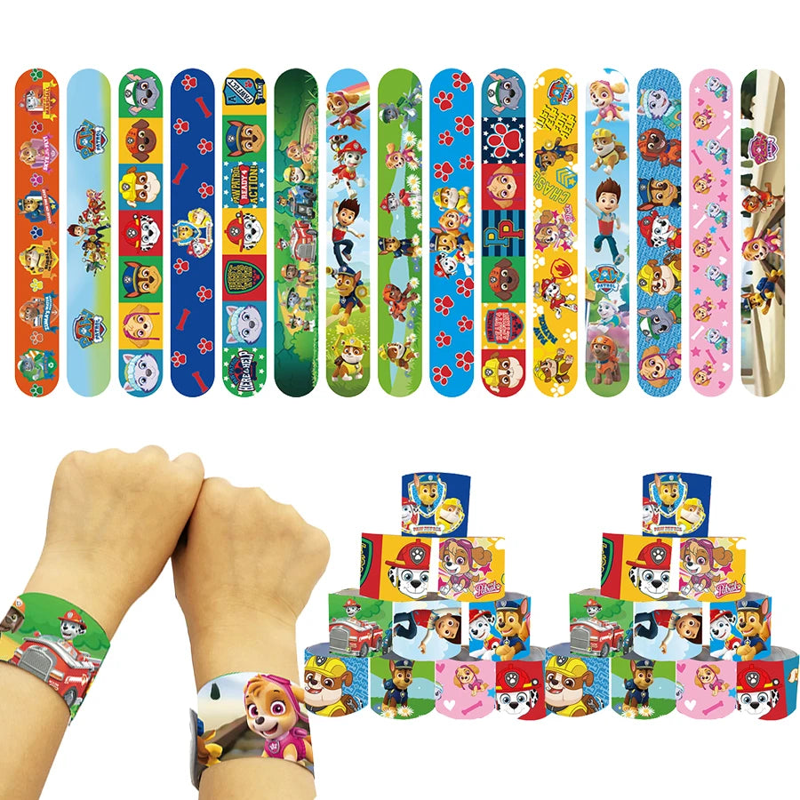 Paw Patrol Party Favors Slap Bracelet Stamps Keychains Gift Bag Stickers Birthday Party Decoration Christmas Stocking Fillers