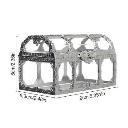 Transparent Treasure Box 12PCS Hollow Wedding Candy Box Chocolates Container Jar Storage Containers Case Anniversary Festival