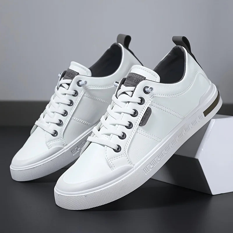 Four-Season Men's Dress Shoes, Comfortable and Breathable, with Convenient Elastic Band Design, Stylish and Versatile