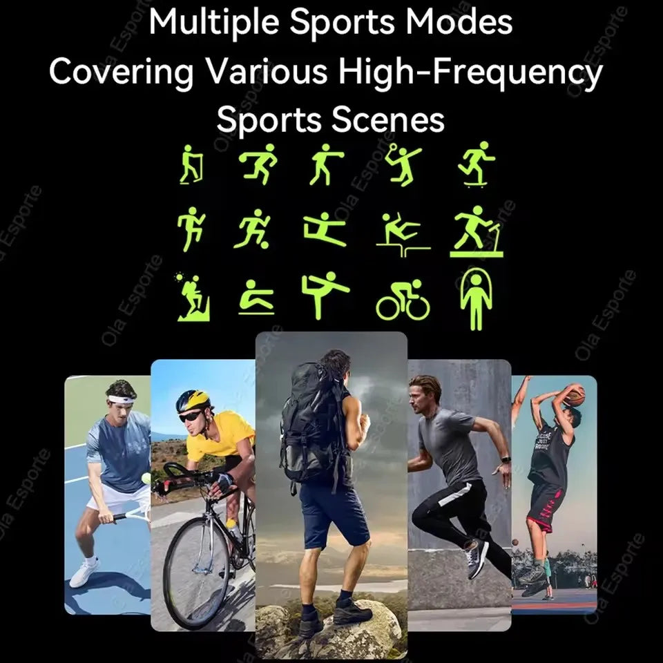 2025 New Military Smart Watch Men Waterproof Outdoor Sports Fitness Tracker Health Monitor 2.19" BT Call Smartwatch HT30