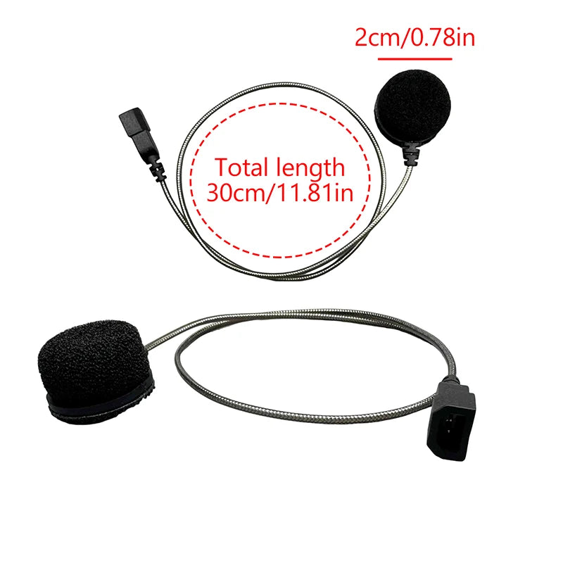 Motorcycle Helmet Bluetooth Intercom Microphone 3.5mm Speaker for Cardo Freecom Spirit Soft Wire Hard Wire Compatible