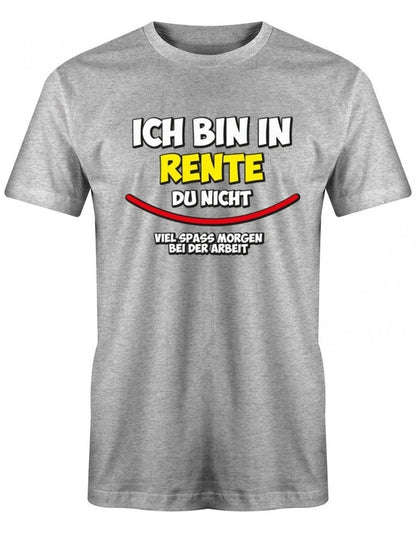 Ich Bin in Rente Du Nicht Rentner T-Shirt Funny Pattern Print Tees Summer Fashion Casual Comfortable Soft Cotton Short-sleev Top