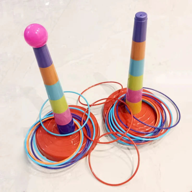 Children Throw Circle Game Ferrule Stacked Toys Fun Indoor Outdoor Parent-Child Interactive Circle Layers Early Education Gift