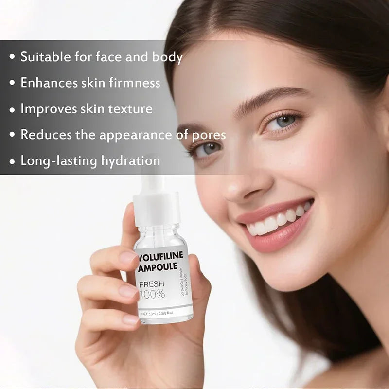 100% Pure Volufiline Plumping Ampoule Serum, Skin Care Essential for Facial Volume & Even Skin Tone, Fast-Absorbing Hydrating