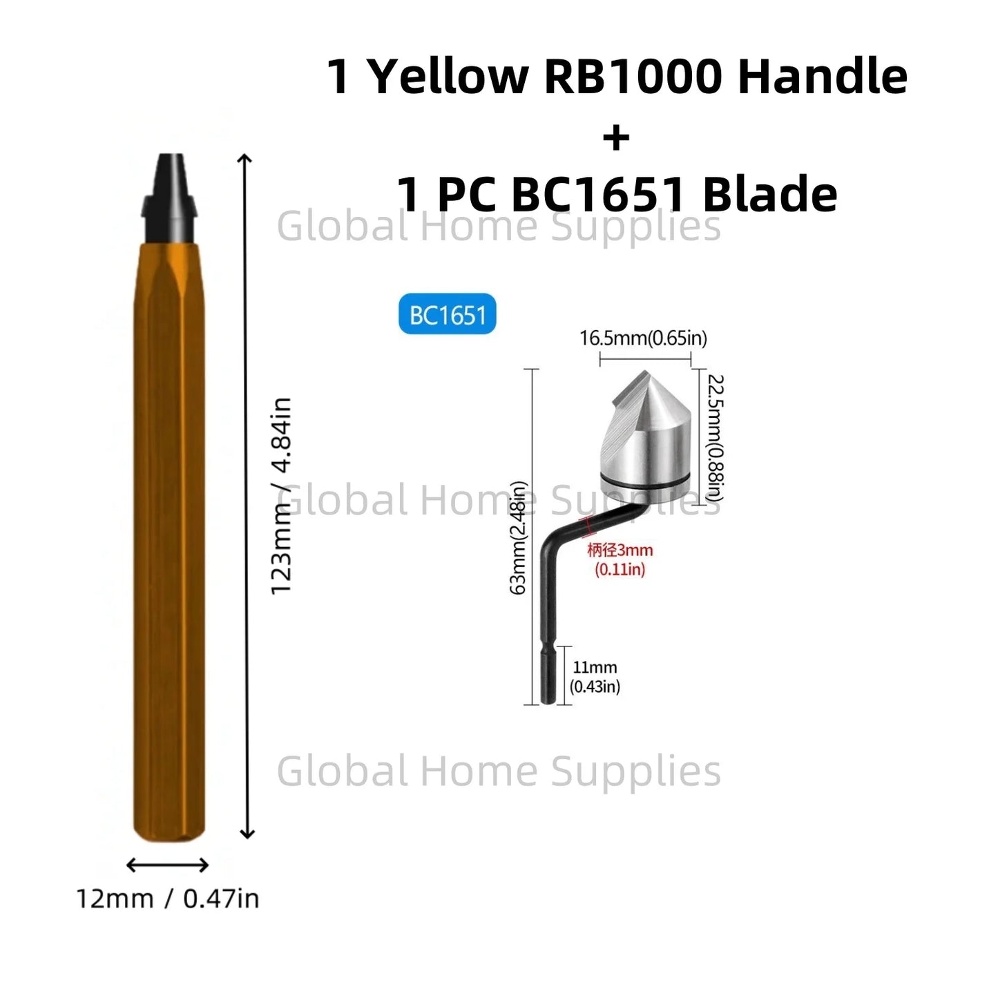 Deburring Trimming Tools RB1000 with Countersunk Chamfer Cutter BC6301/BC8301/BC1041/BC1651 Hand Carving Sharpen Trimmer