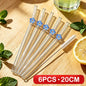 6PCS Reusable Drinking Straws Cute Flower Glass Straws with Cleaning Brush for Coffee Lover Smoothies Frozen Drinks Tea Juice