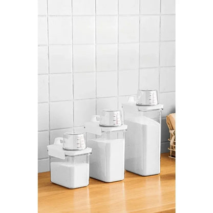 Laundry powder storage box, bathroom laundry detergent storage tank, transparent acrylic box, household necessities