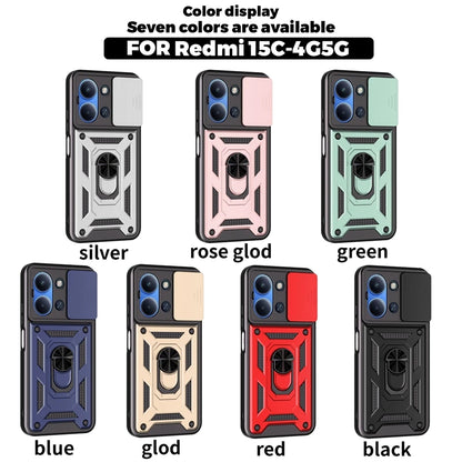 For Xiaomi Redmi 15C 4G 171mm Case Magnetic Holder Ring Armor Shockproof Cases For Redmy 15C 15 C Redmi15C Lens Protector Cover