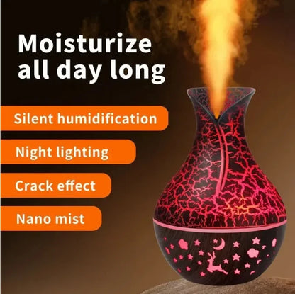 Wood Grain Humidifier 300ml USB Aroma Diffuser Atomizer USB Household Humidifier Hydrating Instrument Desktop Humidifier