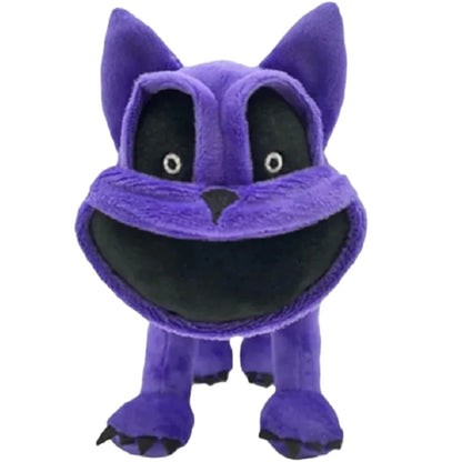 ///30CM Smiling Little Animal Plush Toys Purple Cat Soft Stuffed Plushie Miss Delight Doll Decoration Birthday Present Gifts