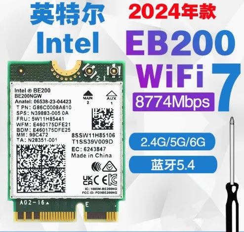 Intel BE200 NFA765A AX210NGW AX200NGW WIFI7 6E Gigabit 5G 6G Tri Band M2 with Built-in Wireless Network Card 5.4 Bluetooth AX210