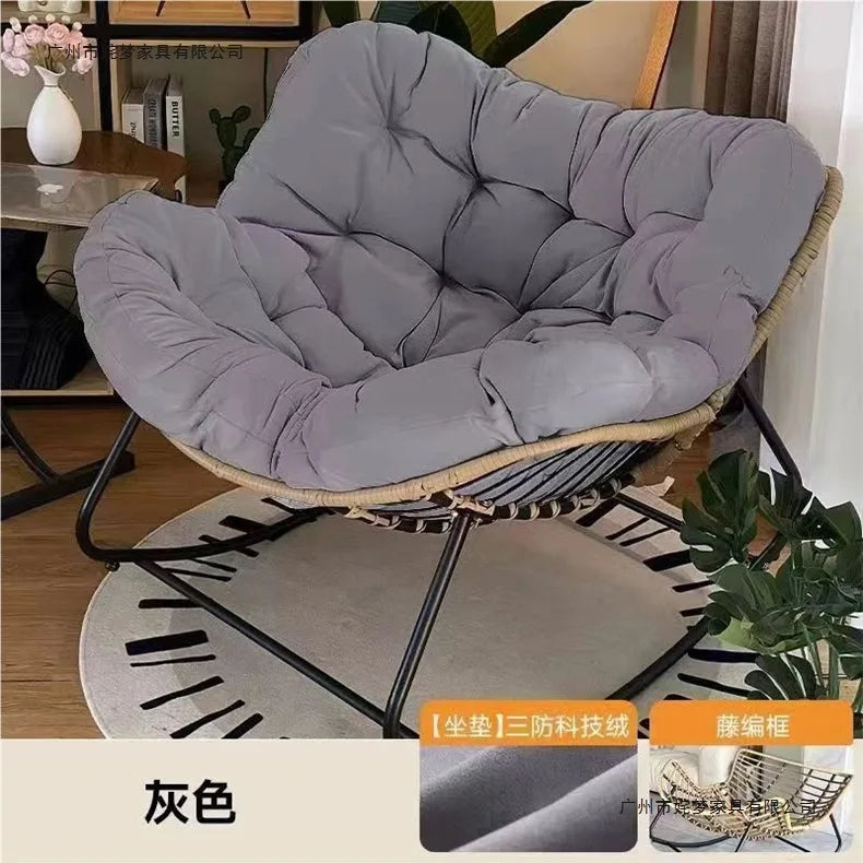 Rocking Chair Lazy Sofa Bird Nest Shaped Living Room Balcony Nap Small Apartment Rattan Woven Adult