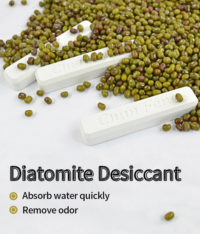 3Pcs/Set Unique Drying Strip Diatomaceous Earth Food Drying Strip Wide Application Safe No Odor Kitchen Moisture Repellent