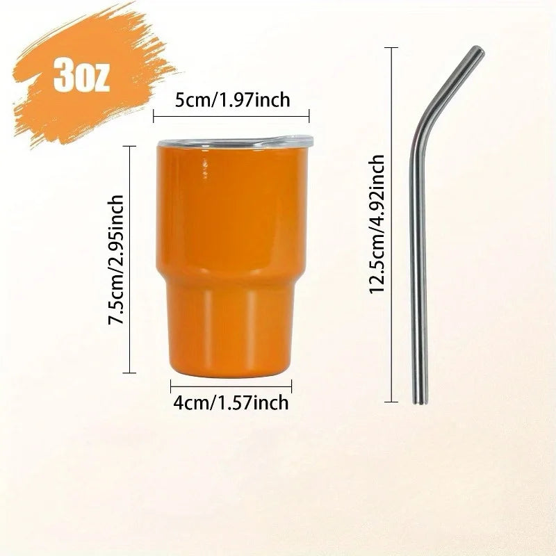Stainless Steel Water Cup, Portable Mini Sippy Water Bottle, Suitable For Outdoor Camping, Picnic