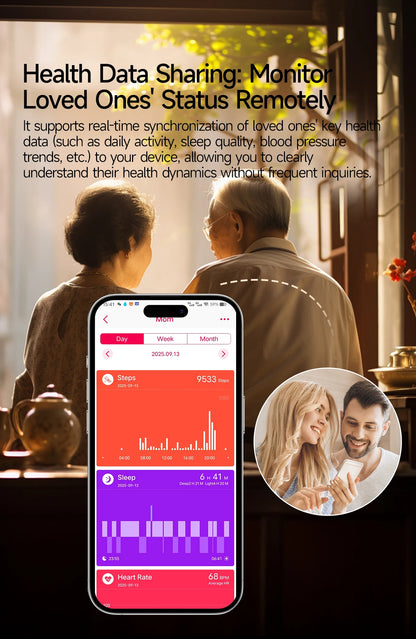2026New Nursing Grade Health Smartwatches For Men Women Precision Detection Heart Rate Blood Fats Uric Acid ECG+PPG Smart Watch