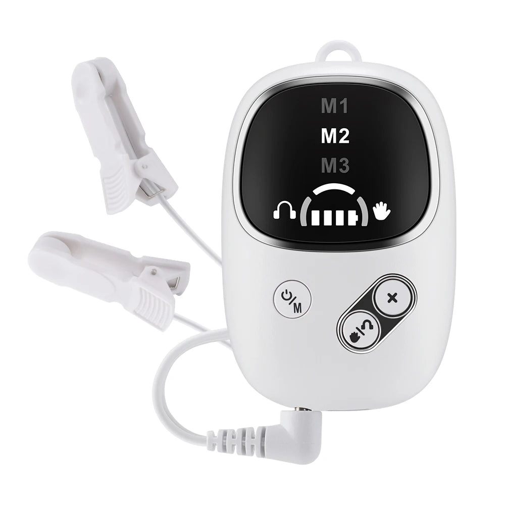 Handheld CES Sleep Aid Device for Insomnia Palm Pulse Massager Stress Relief Device Ear Clip Anxiety Pulse Pressure Relief