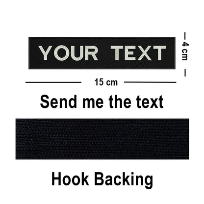 Custom Big Size Patches Personalized Name Embroidered Patch Stripes Badge Emblems Iron On Or Hook Loop Applique For Clothes