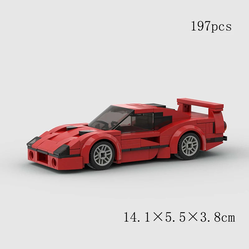 City Speed Racing Car Model Building Blocks DIY Bricks MOC Toy Classic Rally Sports Super Racer Vehicle Christmas gift technique