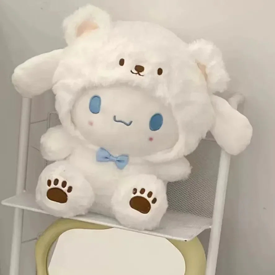 Sanrio Plush Cute Cinnamoroll hello kitty Kuromi My Melody Plush Toys Doll Pillow Anime Cartoon Kids Gifts Room Decoration Dolls