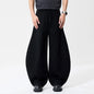 Liys Men's Black Ultra Wide Leg Jeans Baggy Fitting Denim Pants Man Solid Streetwear Daily Casual Fashion Lantern Balloon Jeans