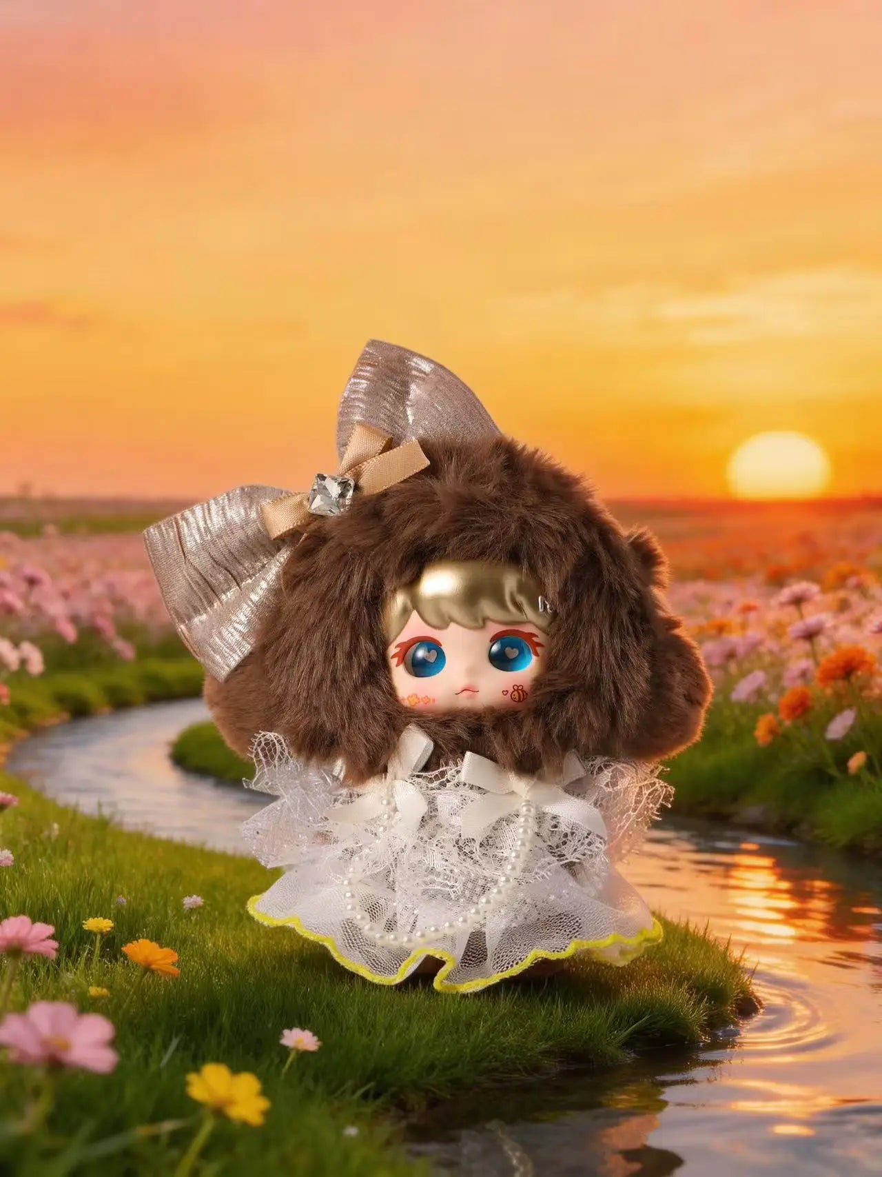 16cm Cute Vinyl Face Plush Doll Keychain Bag Pendant Decor  Girly Backpack Charm Pendant for Students, Adorable Soft Toy Gift