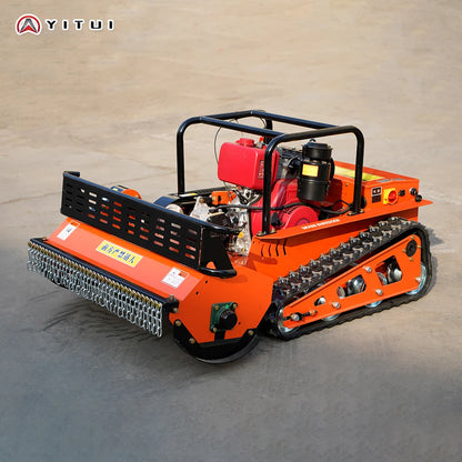 Customized diesel lawn mower that can climb slopes GPS all terrain tracked lawn mowing robot