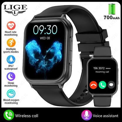 1.83" Smart Watch Sleep Heart Rate Monitor BT Call Messages Notifications Sports Fitness Tracker Watch for Women Men Android iOS