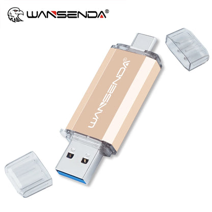 Hotsale WANSENDA USB Flash Drive Type C Pen Drive 512GB 256GB 128GB 64GB 32GB 16GB USB Stick 3.0 Pendrive for Type-C Device/PC