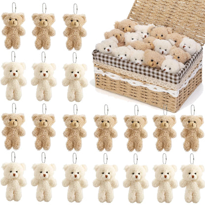12-500Pcs Mini Teddy Bears Tiny Soft Stuffed Teddy Bear Small Plush Bears Bulk for Birthday Party Decor Favors Bag Keychain