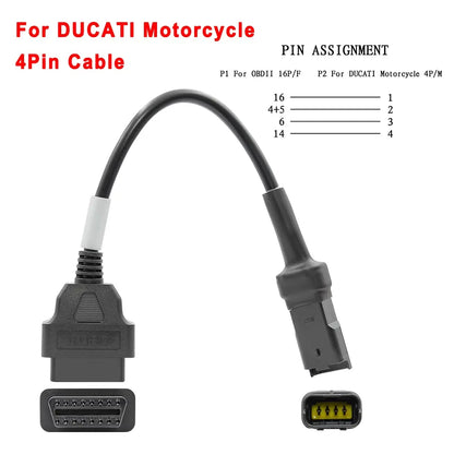 ELM327 V1.5 for Yamaha for Honda EFI Motorcycle Diagnostic Tool 3+4pin & 6pin to 16PIN OBD2 Cable Scanner Fault DiagnosisTool