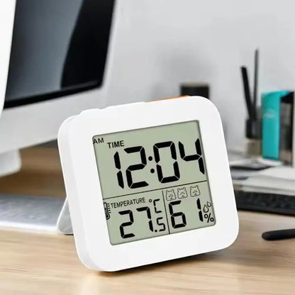 LCD Digital Alarm Clock Waterproof Bathroom Shower Timer For Cooking Shower Timer Temperature Humidity Display Hanger