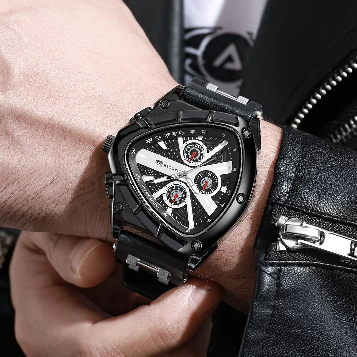 2PCS Luxury Men Calendar Quartz Watch Casual Silicone Band Mens Sports Wristwatch Set Reloj Hombre（Without Box）