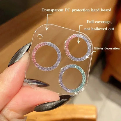 Błyszczące etui ochronne z diamentami na aparat iPhone 15 14 13 12 11 16 Pro Max Mini Plus 16Pro 15Pro 16Promax