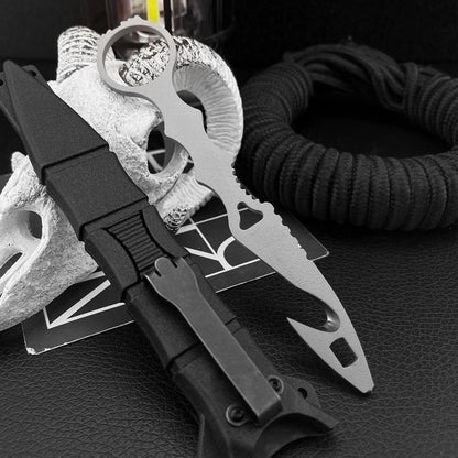 179 Fixed Blade Knife Utility Outdoor Multi-tools, Portable Cutting Rope Tool, 440C Blade, Camping Adventure Knife, EDC Gear